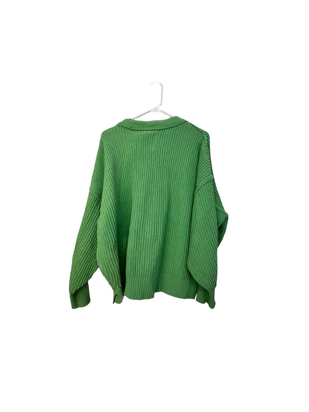 Aerie Ribbed Oversized Mock Neck Sweater Green Size Small Slouchy Knit - Picture 3 of 4